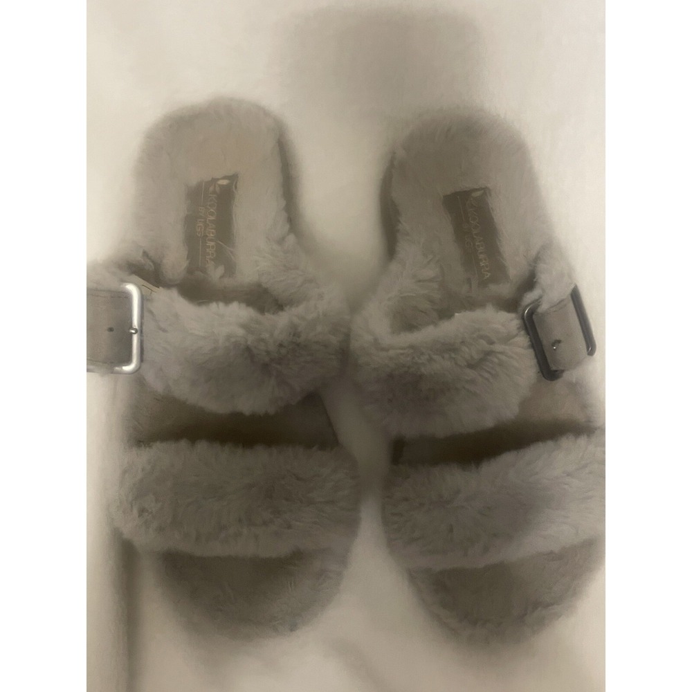 KOOLABURRA by UGG‎ Womens Wild Dove FURR-AH BUCKLE SLIPPER SANDALS 9